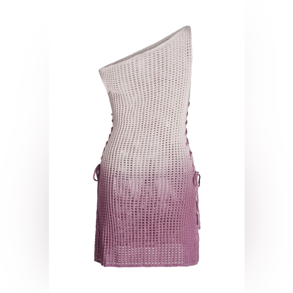 I.AM.GIA Ombré Crochet Mini Dress in White to Lavender - Picture 5 of 9